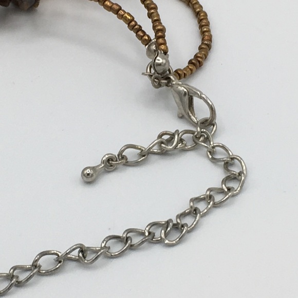 Brown and Amber Beaded Necklace - Picture 3 of 5